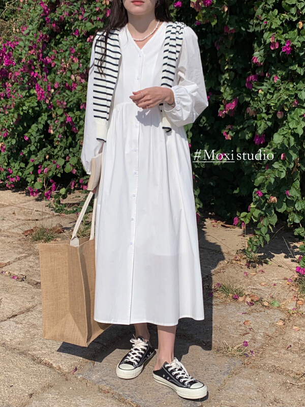 New year in early spring! [Moxi] Korean casual cardigan dress 58105# XJ