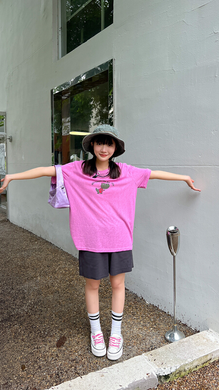 [two percent] Korean crocodile print loose Pullover short sleeve T-shirt 1009# LSL