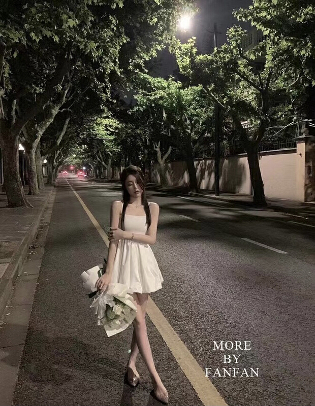 In early summer! [X.C] sweet and fluffy suspender dress 225\wpl