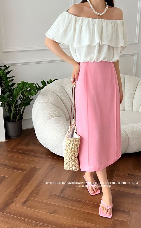 New in early summer! [tabmini] Korean high waist slim skirt x19330-m# WPL