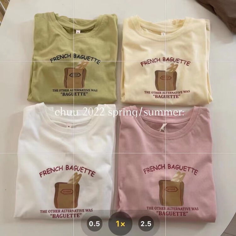 New in early summer! [chuu] Korean round neck loose Casual Short Sleeve T-shirt 61135# HBx