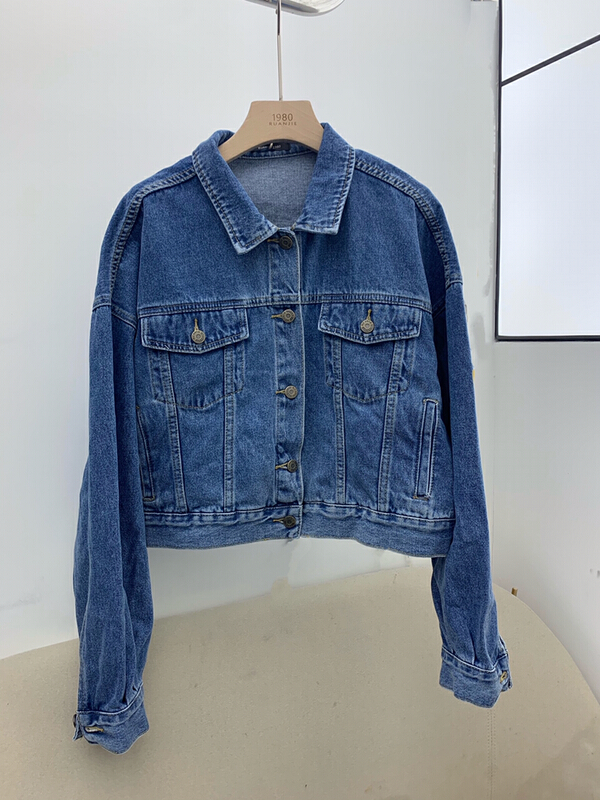 Original price 110.54! New year in early spring! [1980] Korean casual and versatile denim jacket 62581-2# zyh