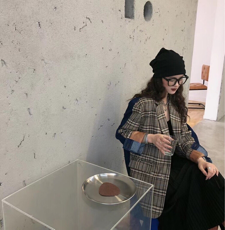 New year in early spring! [Mori Qianfeng] denim Plaid suit 8530# XYJ