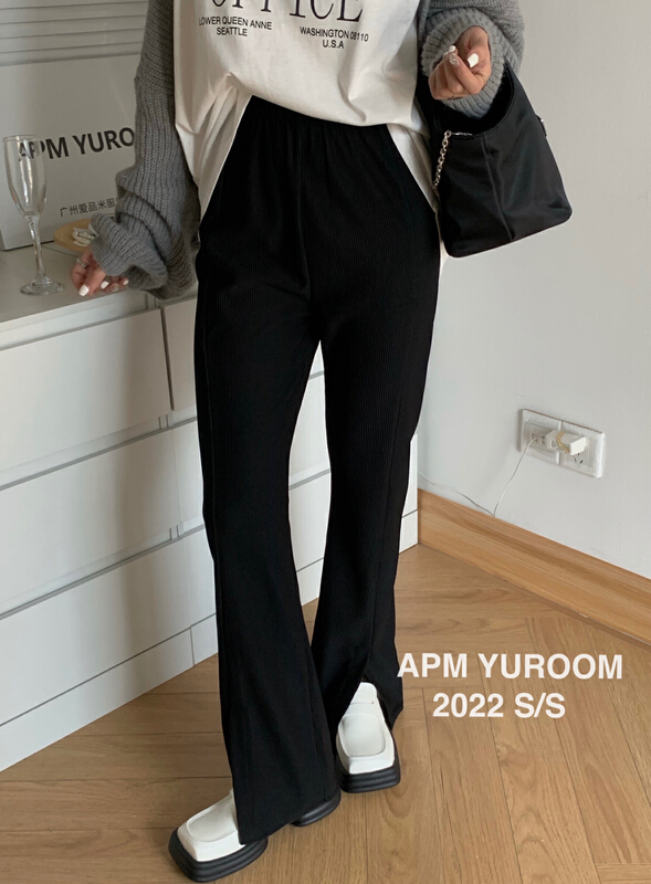 現貨!早春上新！【APM YUROOM 】韓版百搭高腰休閒褲  22128#  LSL