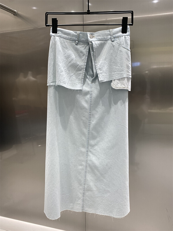[WP / Yinuo] Korean style stitched denim skirt m869# CSX