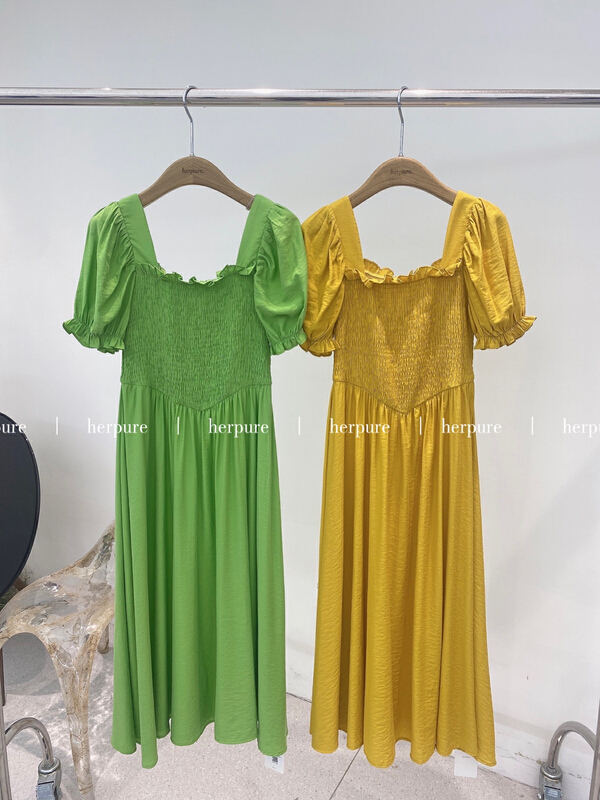 New in early summer! [herb] French style Ruffle tea break dress s22201104# lwy