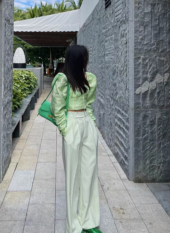 New year in early spring! [Vivian] hanging design, thin and simple temperament, 100 casual pants 90061# zxx