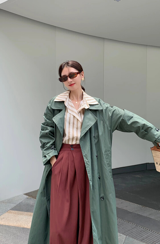New year in early spring! [new open] Korean loose comfortable windbreaker (with belt) gw93115# zxl