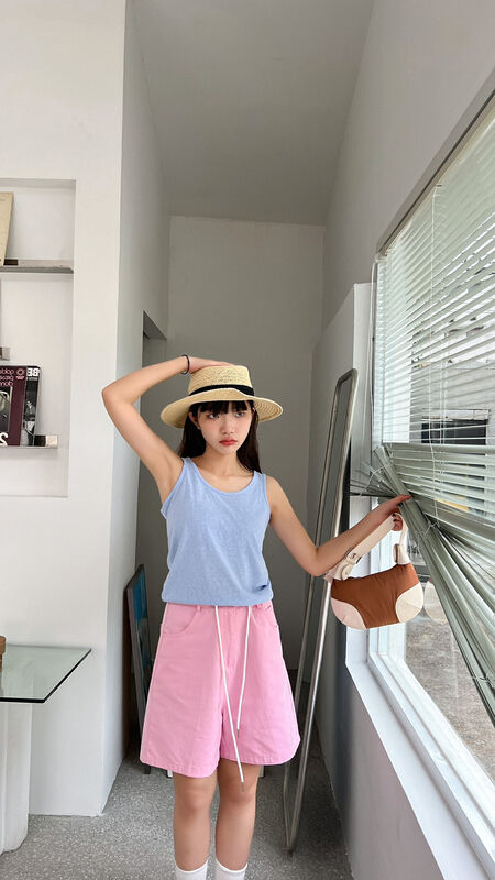 [two percent] drawstring colorful 5-point casual shorts 9898\lsl