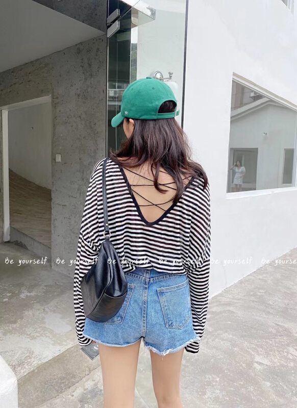 New in early summer! [be your self] Korean cross back sunscreen shirt 678# LSL