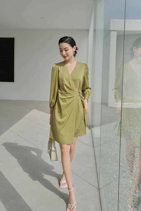 goods in stock! New in early summer! [style] acetate Satin elegant dress 7920# JJ