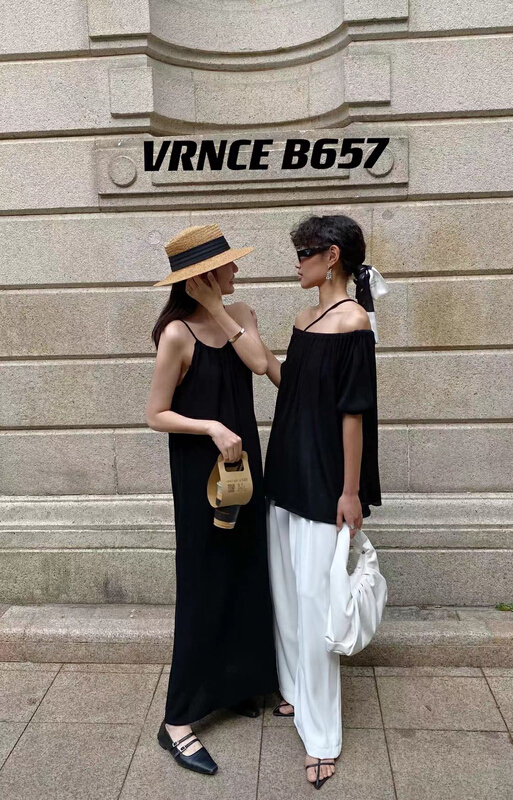 "VINCE" Advanced Sense Big Brand Minimal Ice Silk Traceless Knitted Shirt 7218# XYJ