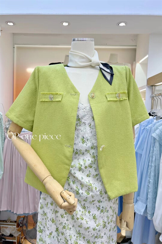 [one piece] small fragrance temperament short sleeve short coat a6038# ZSY