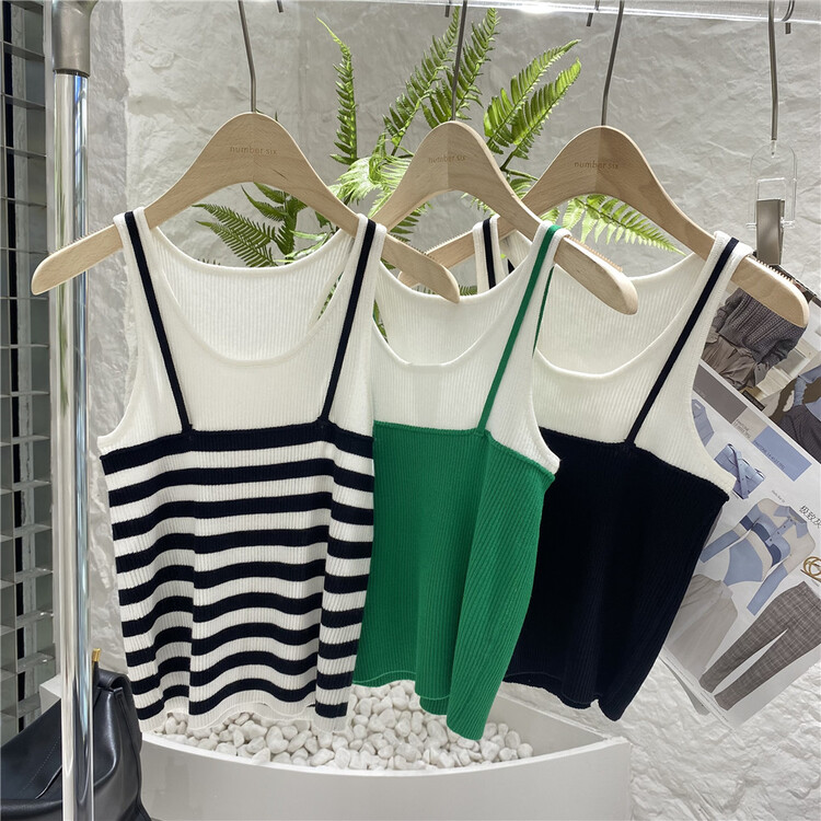 [numbersix] round neck design Vintage vest / sling 82113# LSW