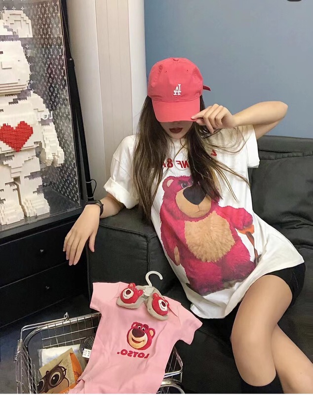 [East room] cute strawberry bear Pullover short sleeve T-shirt 1050# WTT