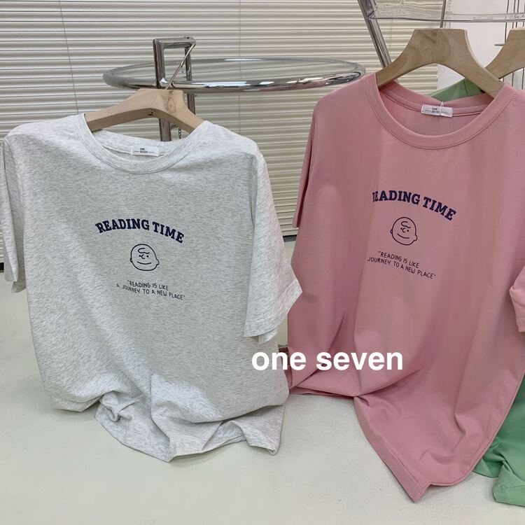 [one seven] personalized big head pattern versatile short sleeve T-shirt 6911# XYY