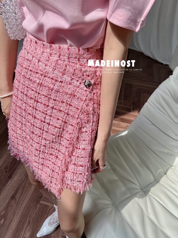 [OSHA madeinost] small fragrance high-grade tassel one-piece skirt 86210# ll
