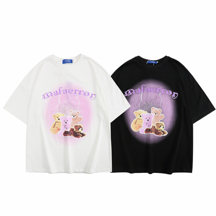 [INS error] loose round neck printed short sleeve T-shirt t2389# hyy