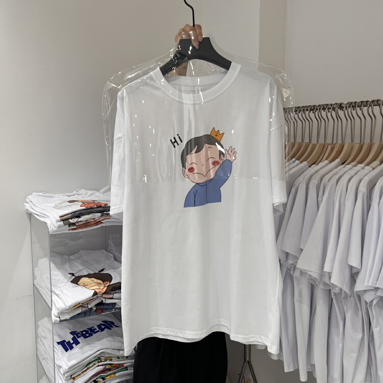 [TA +] casual crew neck printed short sleeve T-shirt 2110# XYY