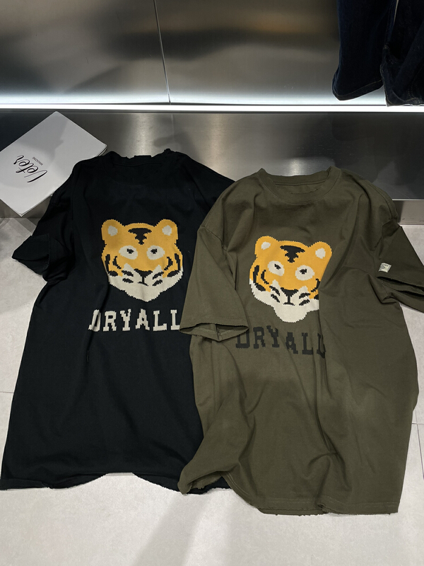 New year in early spring! [bobo1972] tiger head loose and versatile short sleeve T-shirt 229022# XYJ