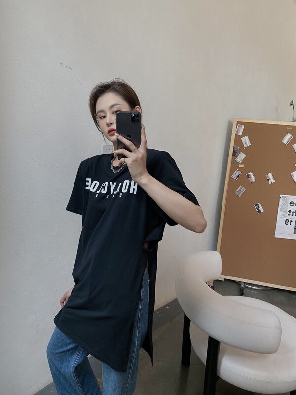 [modern 197] Korean alphabet comfortable short sleeve T-shirt 0023# zyh