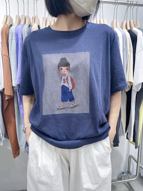 goods in stock! New in early summer! [two percent] Japanese Mori women's Linen backpack girls' printed short sleeve T-shirt 9906# LSL