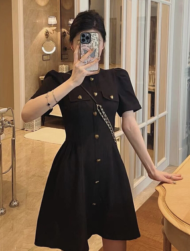 New in early summer! [JH] Lantern Sleeve small fragrance short dress 41473# PCZ
