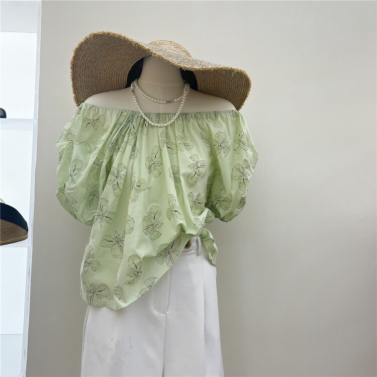 [Mr.Z] Korean style one shoulder style short shirt 97062# zjy