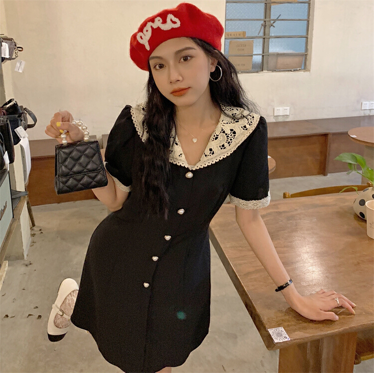goods in stock! New in early summer! [timely rain] Korean style French style flower dress 52539# WPL