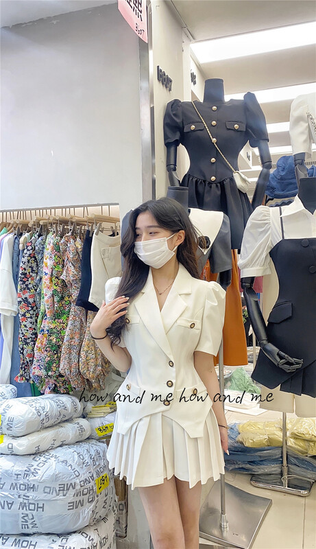 goods in stock! New in early summer! [how and me Cheng Xi] design sense retro fashion slim dress 8108-1# LSL