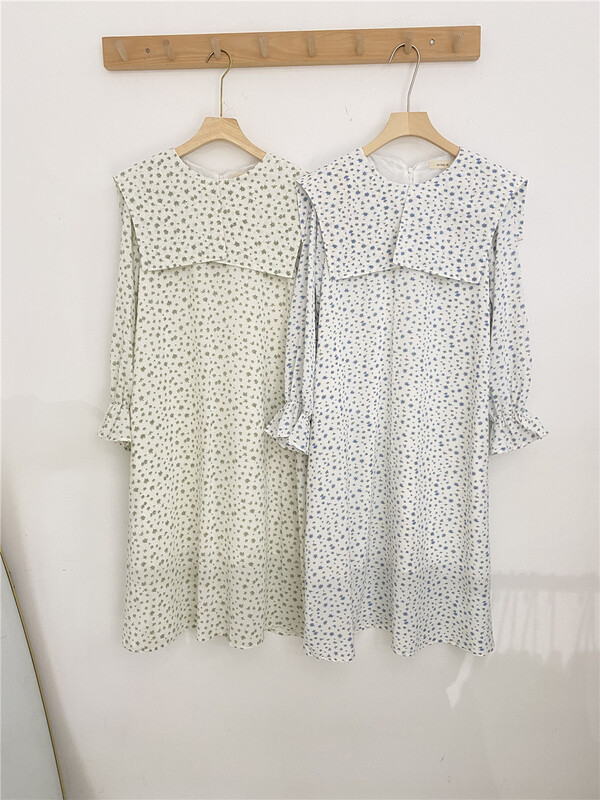 goods in stock! [after 18] Korean floral lace up waist dress 022# ZSY