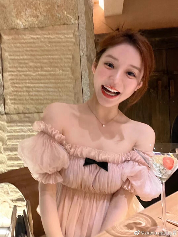 [MS studio] French sweet bow one shoulder blouse 9111# PCZ