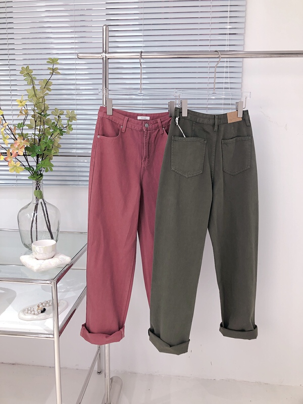 goods in stock! [C oni] Korean version of INS style solid color straight skinny jeans c229-wnk-020# lwy