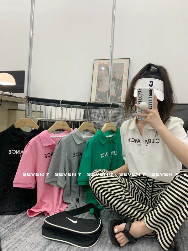 [seven 7] lettered Pullover versatile short sleeve T-shirt 8205# WTT