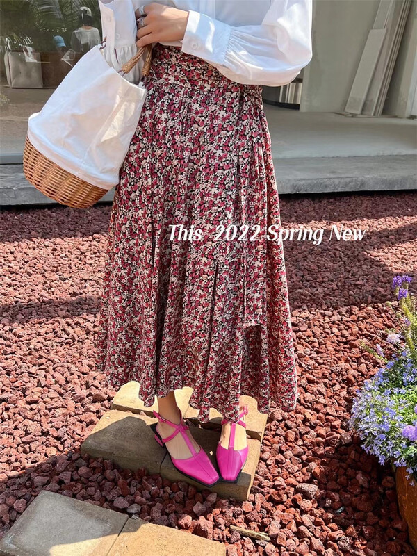 [this] retro and fashionable small floral skirt sk208# CSX