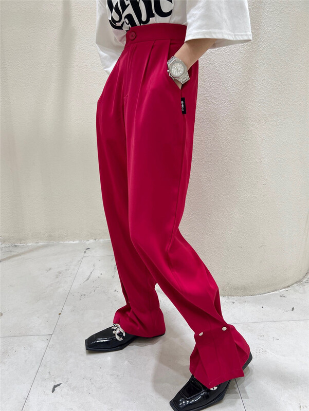 goods in stock! [INSS] simple fashion solid color loose casual pants 20017# LSL
