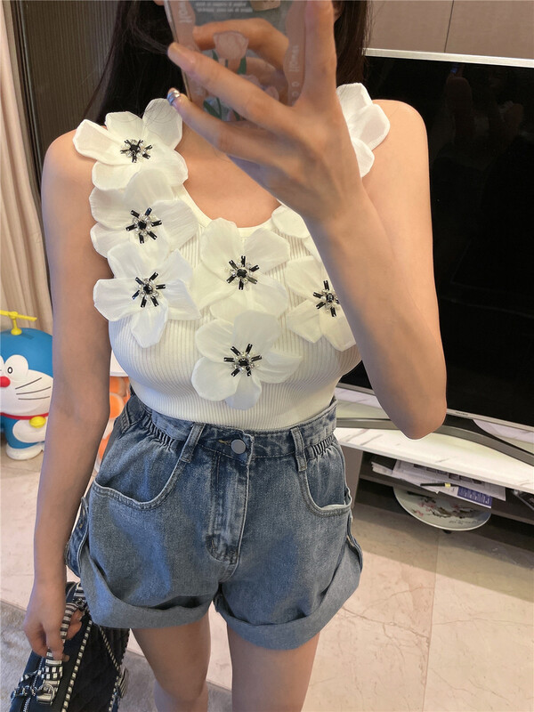 [angelyue] design sense three-dimensional Vintage vest / sling 200cy# LSL