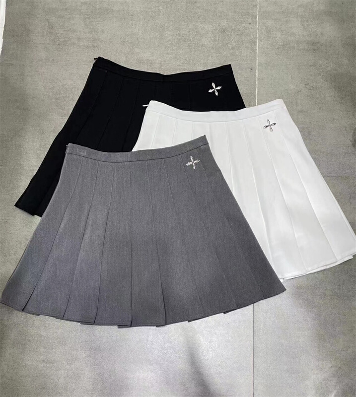New in early summer! [w.min] college style pleated slim skirt 1122# CLS