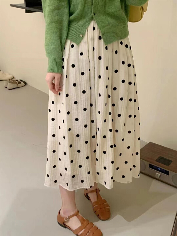 New in early summer! [malt] versatile casual wave point skirt 005# XYJ