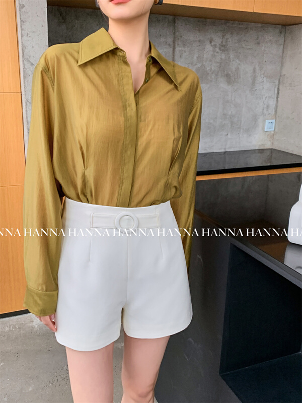 New year in early spring! [Hanna Hanna] high waist versatile chain casual shorts 3058# XJ