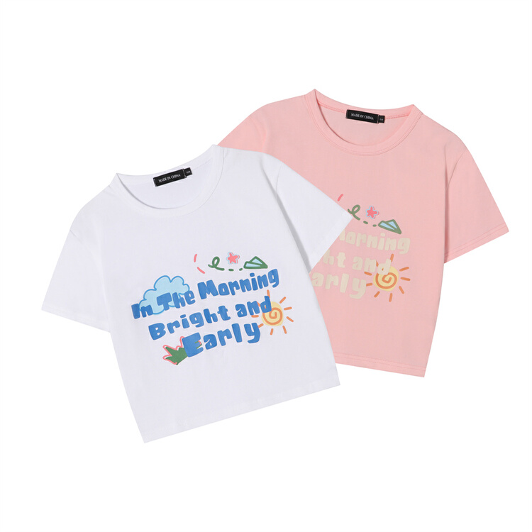 [heyhenry] letter print versatile short sleeve T-shirt n2572# CSX