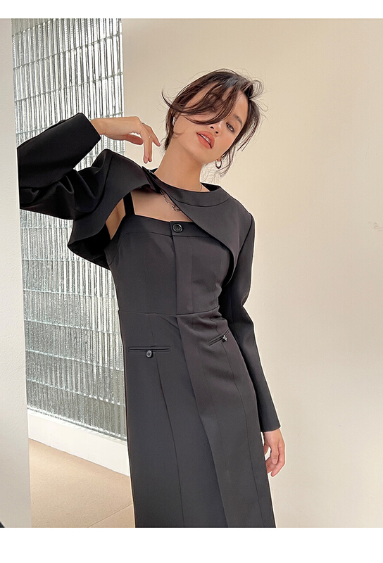New year in early spring! [context sense] temperament fashion suit + versatile lady suspender skirt suit tts1358# CLS