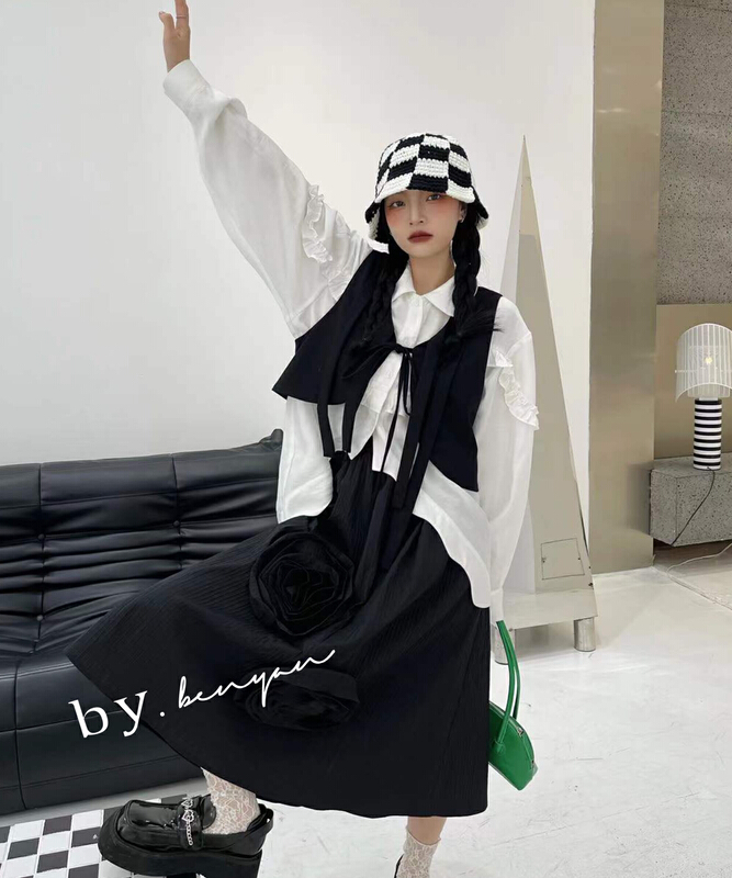 New year in early spring! [benyan] simple and versatile lace up vest 7605# zxx
