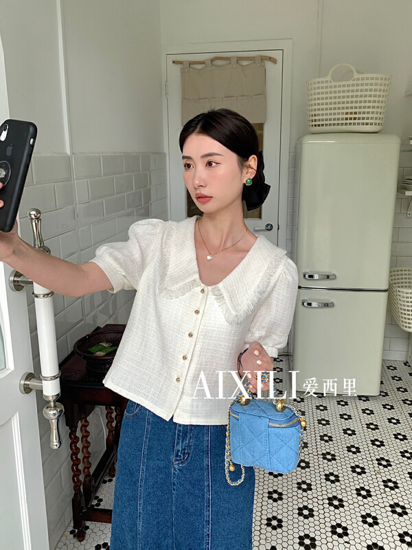 現貨!初夏上新!【AIXILI愛西里】韓版小眾短款小衫  6327#  WPL