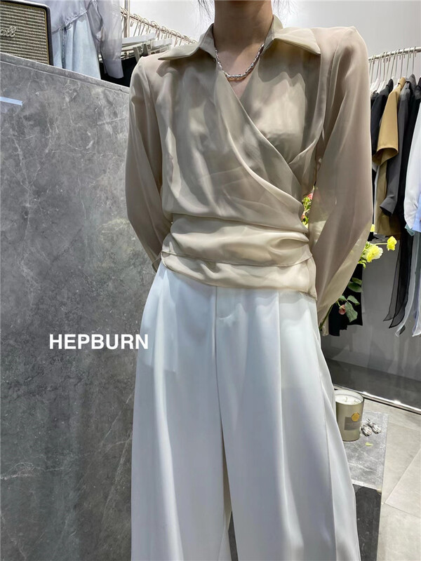 [Hepburn] Korean casual sunscreen shirt b2725# L