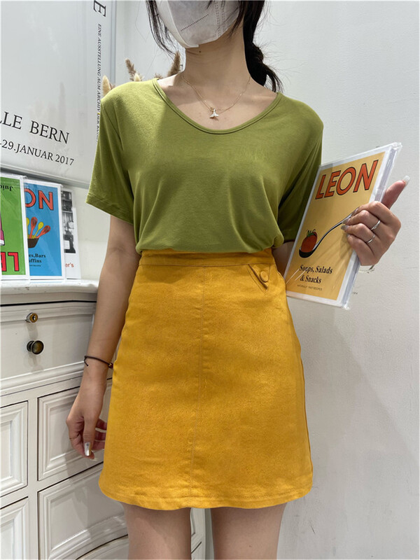 [runway girl] Korean slim and versatile skirt (lining) ys2-a23# XYY