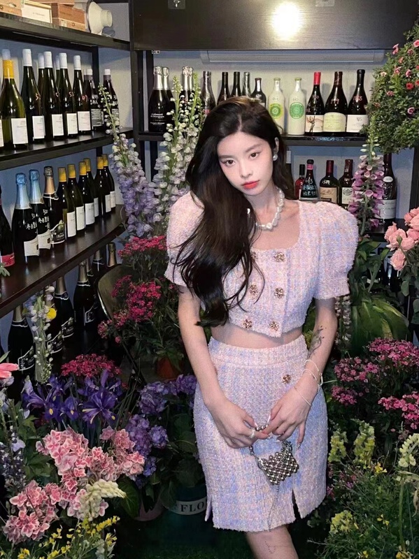 [SME +] small fragrance style square neck blouse + sweet skirt suit ys1-2809# cqw
