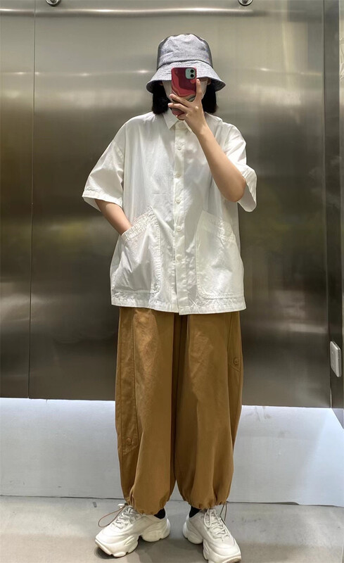 [we home] single breasted comfortable Korean shirt 2541# L