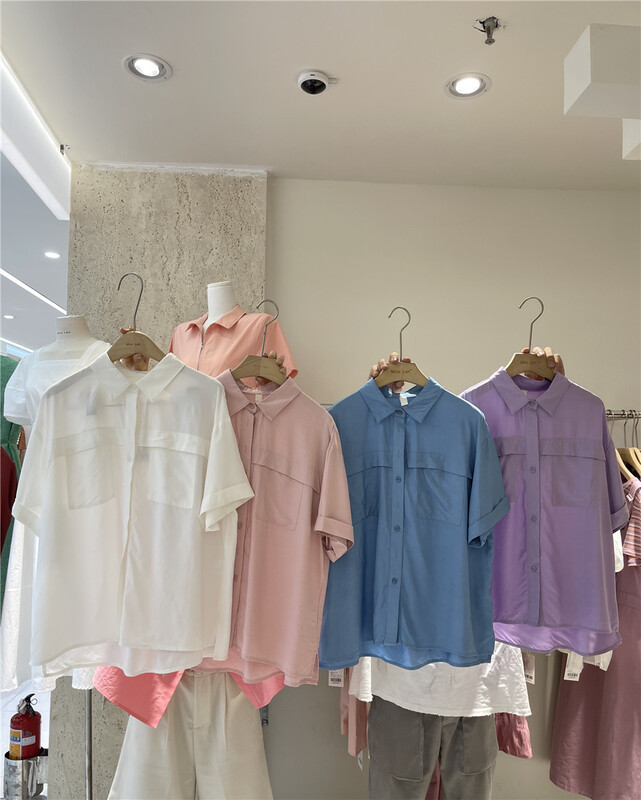 [miss LAN] casual and versatile short sleeved shirt 10112# XJ