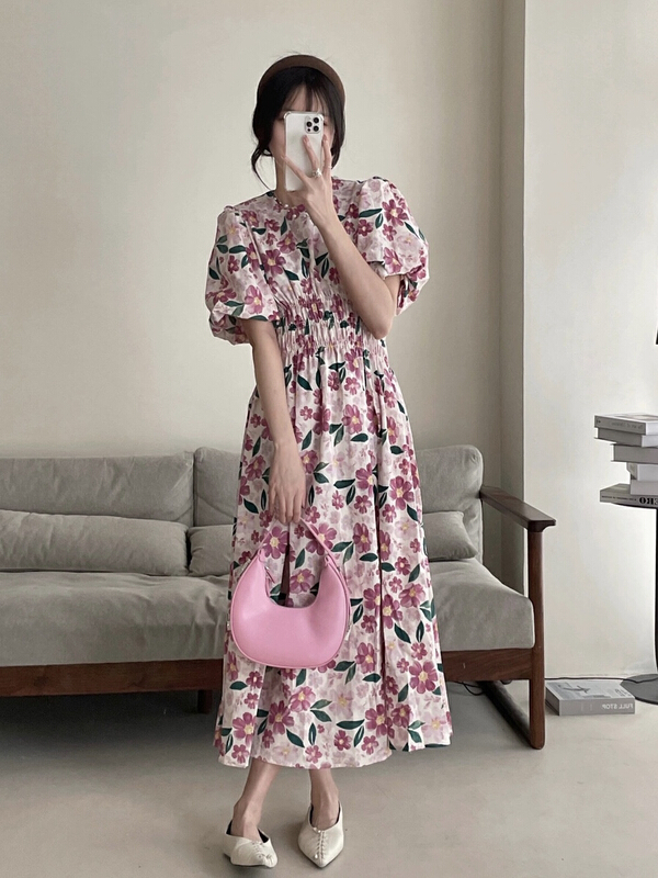 [JH] flower temperament versatile dress (excluding matching) 41715# PCZ